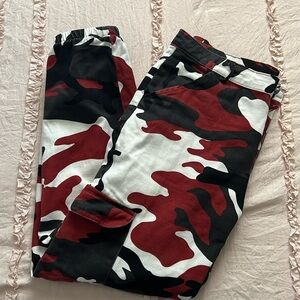 Red Camo Cargo Pants